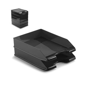 Set van 5x stuks brievenbakjes zwart A4 formaat