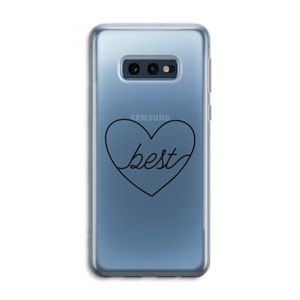 Best heart black: Samsung Galaxy S10e Transparant Hoesje