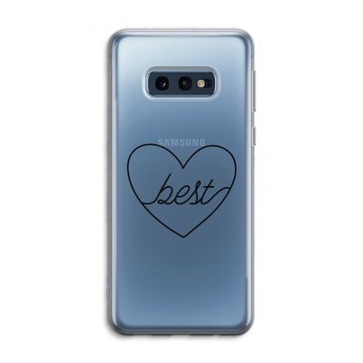 Best heart black: Samsung Galaxy S10e Transparant Hoesje