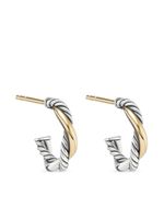 David Yurman boucles d'oreilles Petite Infinity en or 14ct et argent sterling (3 mm) - thumbnail