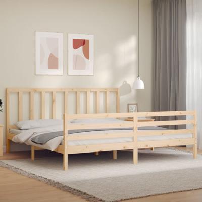Bedframe zonder matras massief grenenhout 200x200 cm