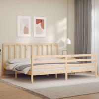 Bedframe zonder matras massief grenenhout 200x200 cm