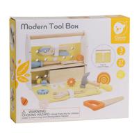 Classic World houten gereedschapskist modern, 27dlg.