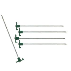 Grondpennen/tentharingen - 28x st - metaal met haak - 25 cm - rotspennen