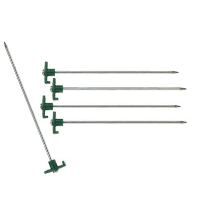Grondpennen/tentharingen - 28x st - metaal met haak - 25 cm - rotspennen