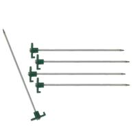 Grondpennen/tentharingen - 28x st - metaal met haak - 25 cm - rotspennen