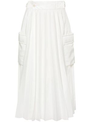 sacai Midi-plooirok - Wit