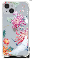 iPhone 14 Plus Case Anti-shock Bird Flowers - thumbnail