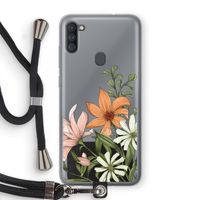 Floral bouquet: Samsung Galaxy A11 Transparant Hoesje met koord