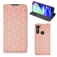 Motorola Moto G8 Power Hoesje met Magneet Pattern Orange