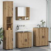Badkamermeubelset 4 pcs artisanaal eikenkleurig 61 x 35 x 64 cm