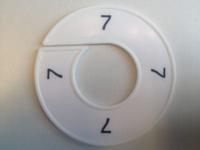 Maatring 9cm wit/zwart 7