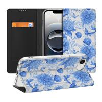 Smart Cover voor Apple iPhone 16e Flowers Blue Smart Cover voor Apple iPhone 16e Flowers Blue