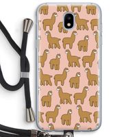 Alpacas: Samsung Galaxy J5 (2017) Transparant Hoesje met koord