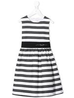 Il Gufo robe à rayures en jacquard - Noir