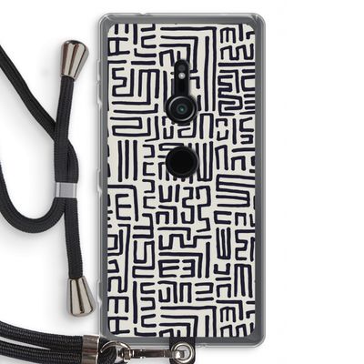 Moroccan Print: Sony Xperia XZ2 Transparant Hoesje met koord