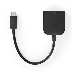 Nedis USB-C-adapterkabel | Type-C Male - VGA Female | 0,2 m | Zwart