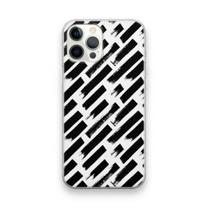 Zwarte vegen: iPhone 12 Pro Max Transparant Hoesje