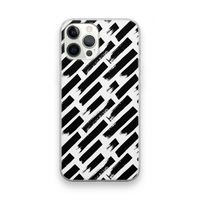 Zwarte vegen: iPhone 12 Pro Max Transparant Hoesje