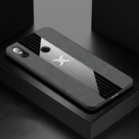 Voor Xiaomi mi Max 3 XINLI stiksels doek textuur schokbestendige TPU beschermhoes (grijs)