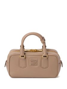 Miu Miu mini sac à plaque logo - Tons neutres