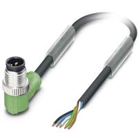 Phoenix Contact 1669819 Sensor/actuator connector, geassembleerd M12 Aantal polen (sensoren): 5 Stekker, haaks 5.00 m 1 stuk(s) Piece