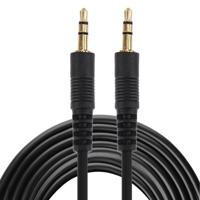 AUX kabel 3.5mm mannelijke Mini Plug Stereo-audiokabel lengte: 5m (zwart + goud vergulde Connector)