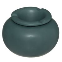 Terras asbak/stormasbak rond keramiek 13 x 9 cm groen