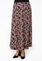 Yoek Lange rok PAISLEY | Zwart | Maat 50/52