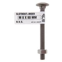 Slotbout m6x40mm rvs - Deltafix