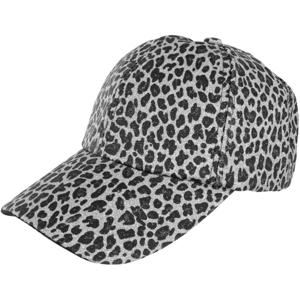 Carnaval verkleed pet - panterprint - zilver - foute-/panterparty - luipaardprint