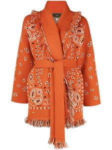 Alanui cardigan Bandana à taille ceinturée - Orange