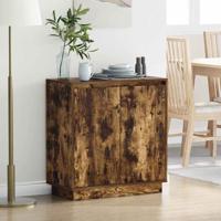 Dressoir met plank Gerookt eiken 71 x 34,5 x 75 cm Bewerkt hout