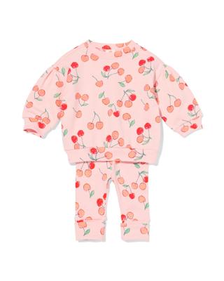 HEMA Babykleding sweatset comfy fit rib kersen lichtroze (lichtroze) HEMA Babykleding sweatset comfy fit rib kersen lichtroze (lichtroze)