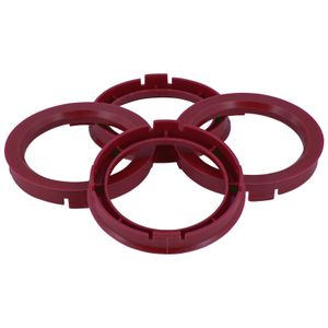 TPI Centreerringen 73.0->56.1mm Rood 4 stuks TP730561