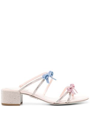 René Caovilla mules Caterina en cuir - Rose