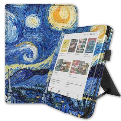 Lunso Kobo Clara BW / Clara Colour hoes (6 inch) - Luxe Stand sleepcover - Van Gogh Sterrennacht