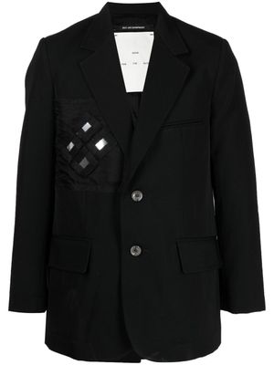 Song For The Mute blazer boutonné à appliqué - Noir
