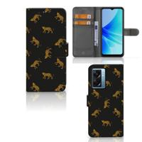 Telefoonhoesje | Met pasjeshouder | voor OPPO A77 5G | A57 5G Leopards