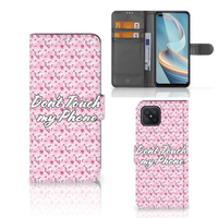 OPPO Reno4 Z Portemonnee Hoesje Flowers Pink DTMP