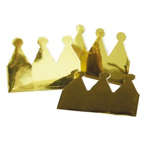 Haza Witbaard Kroontjes goud metallic, 6st.