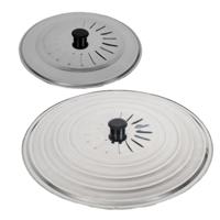 Gerimport Set 2x stuks spatdeksels - pannendeksels - rvs - stoomuitlaat - Dia 30 en 40 cm