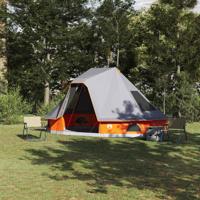 VidaXL Familie tipi tent tipi grijs en oranje 466 x 310 x 240 cm