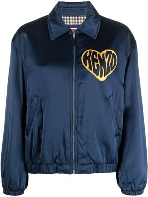 Kenzo veste en jean à patch cœur - Bleu