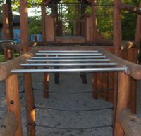 Rekstang speeltoestellen speelplaats 100cm RVS - thumbnail