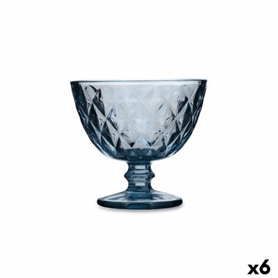 Glas voor ijs en milkshakes Quid Maia Blauw Glas 300 ml (6 Stuks)