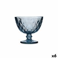 Glas voor ijs en milkshakes Quid Maia Blauw Glas 300 ml (6 Stuks)