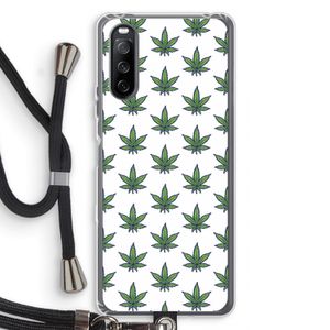 Weed: Sony Sony Xperia 10 III Transparant Hoesje met koord