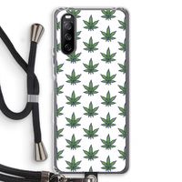 Weed: Sony Sony Xperia 10 III Transparant Hoesje met koord