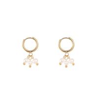 Go Dutch Label Oorringen 3 Parels Goud